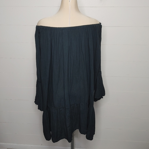 Momo NY 100% gauzy cotton bell sleeve dress O/S - Picture 6 of 11